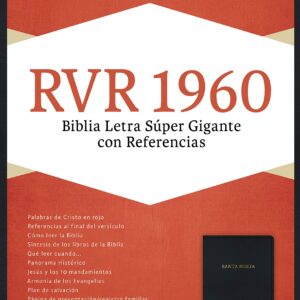 RVR 1960 Biblia Letra Súper Gigante, negro imitación piel